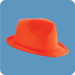 Oranje feesthoed met glanzende textuur – perfect voor WK-actie of oranjecampagne