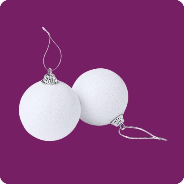 witte kerstballen