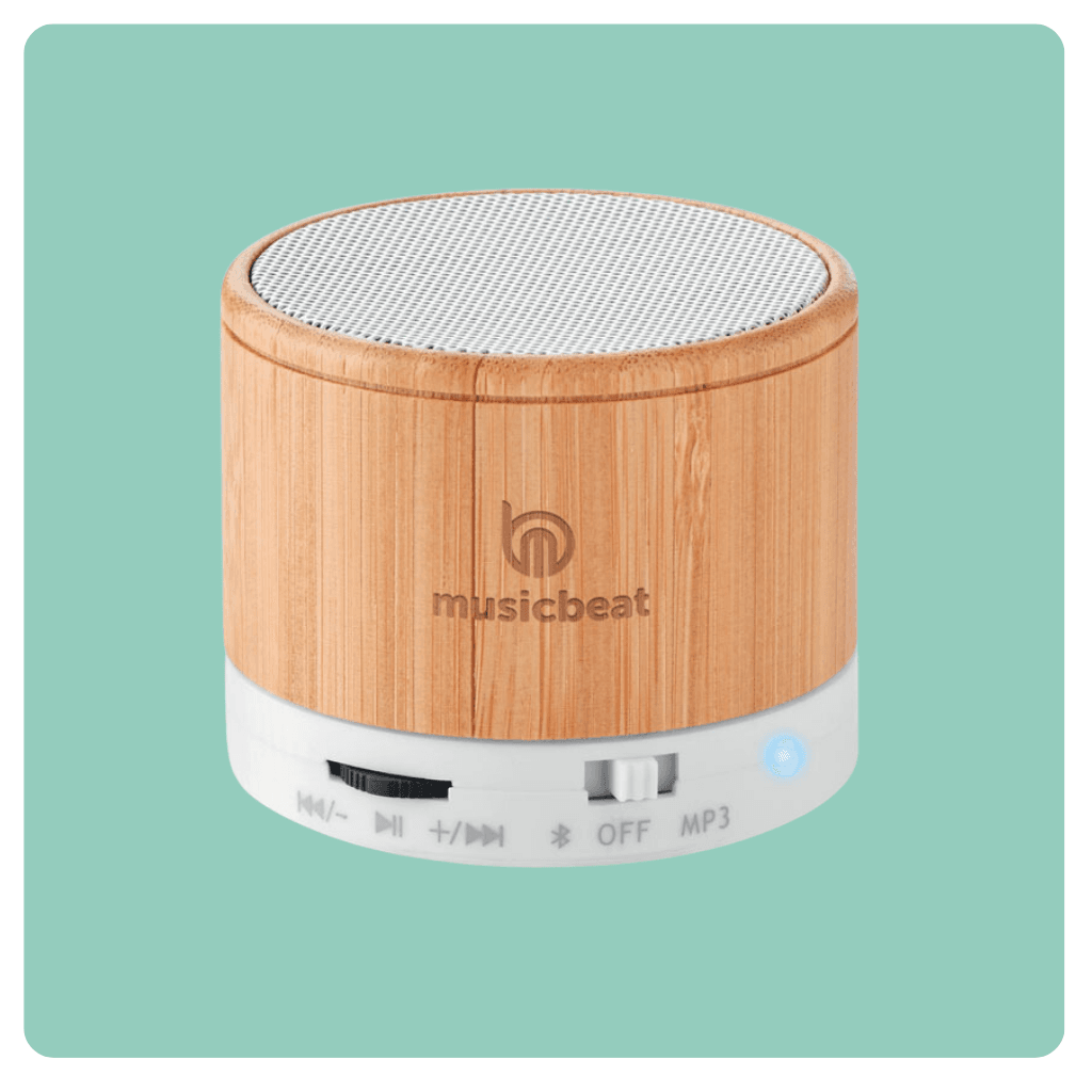 Bamboe speaker met logo