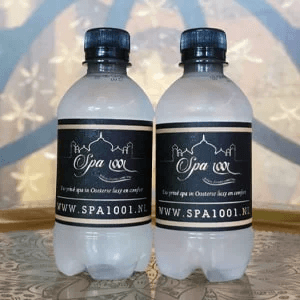 R-PET waterflesjes met platte dop